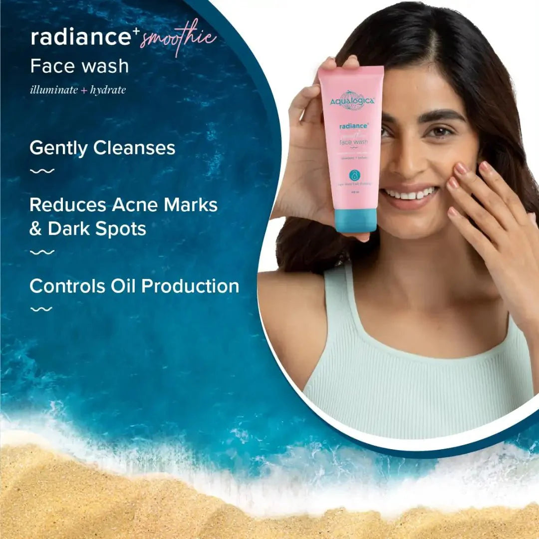 Aqualogica Radiance+ Smoothie Face Wash with Watermelon & Niacinamide for Men & Women (100ml) - Deals999