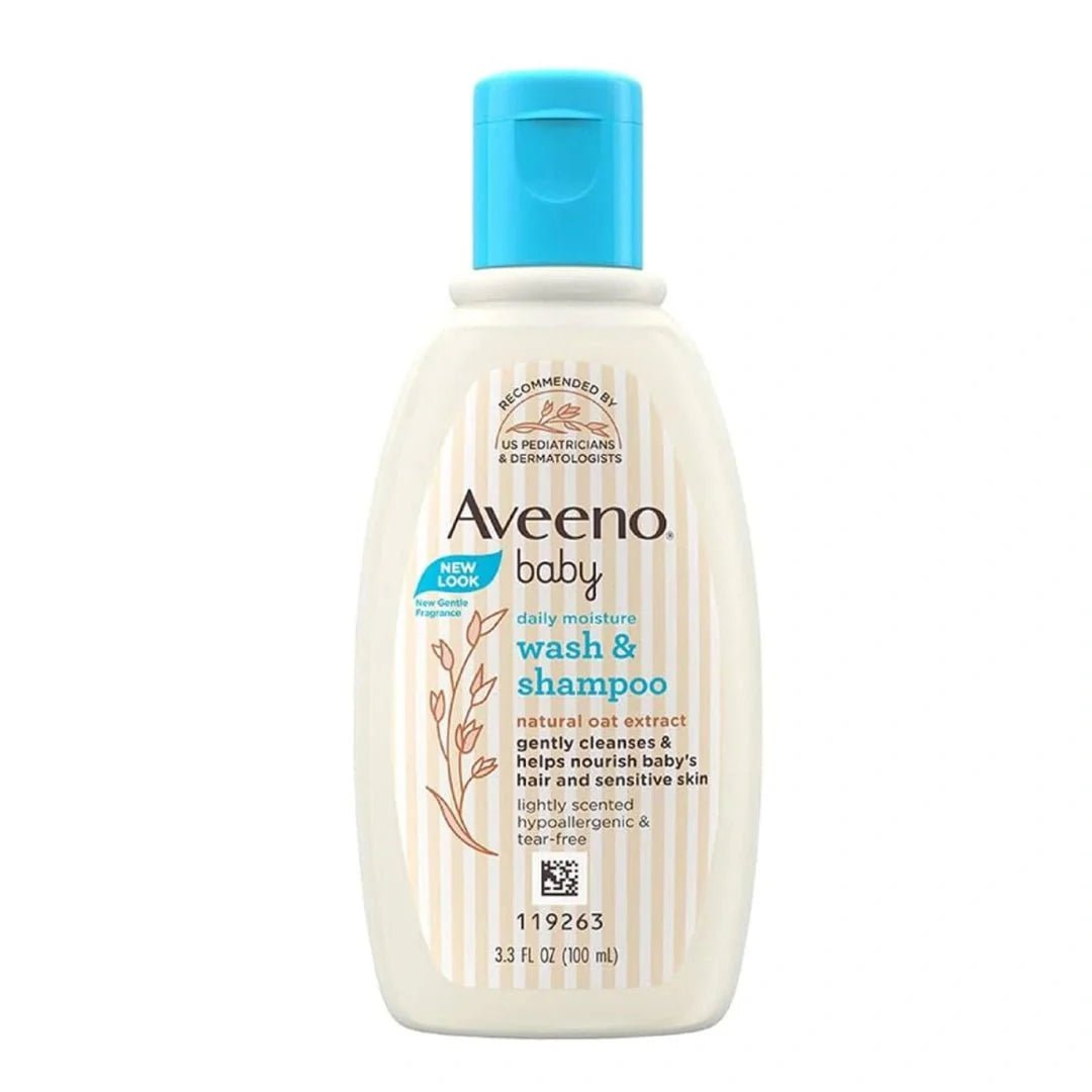 abbwsmp - Aveeno Baby Daily Moisture Wash & Shampoo (100ml) - Looknstyle