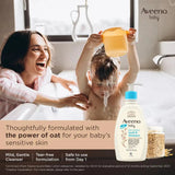 avbawsmp - Aveeno Baby Daily Moisture Wash & Shampoo | Gentle Cleanser for Head to Toe | for Dry & Sensitive Skin 532ml - Looknstyle