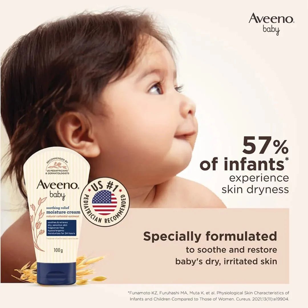 avbmocrm - Aveeno Baby Soothing Relief Moisture Cream 100gm - Looknstyle