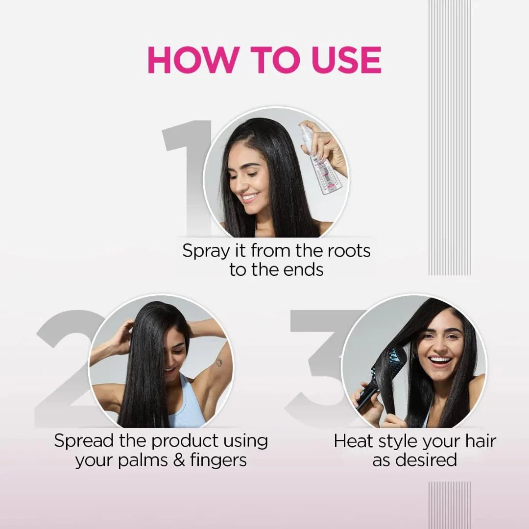 BBLUNT Hot Shot Heat Protection Hair Mist with Grape Seed Oil, No Parabens (150ml) - Deals999