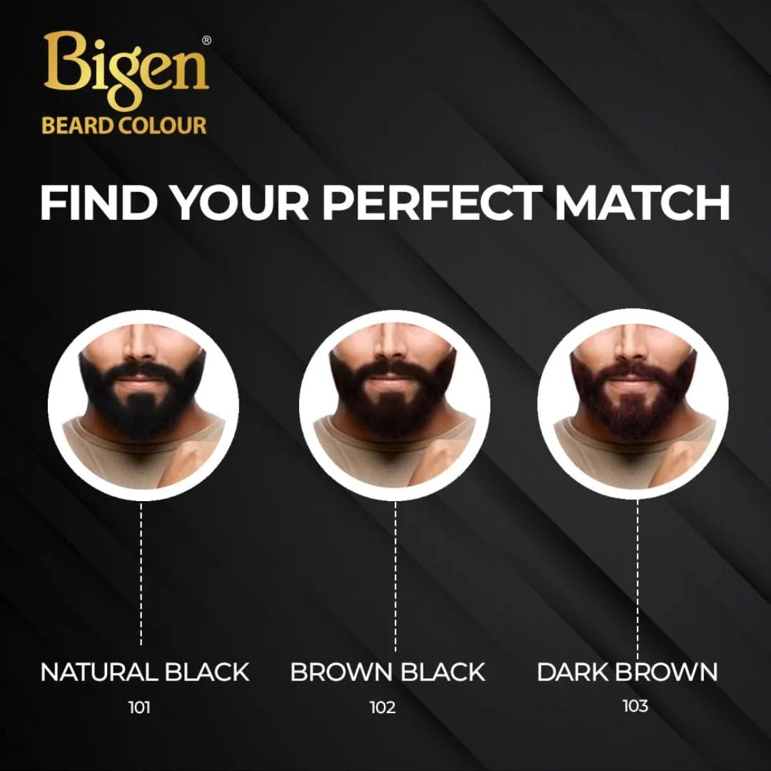bgnb1102 - Bigen Men's Beard Color, 40g - Brownish Black B102 (Pack of 1) - Looknstyle