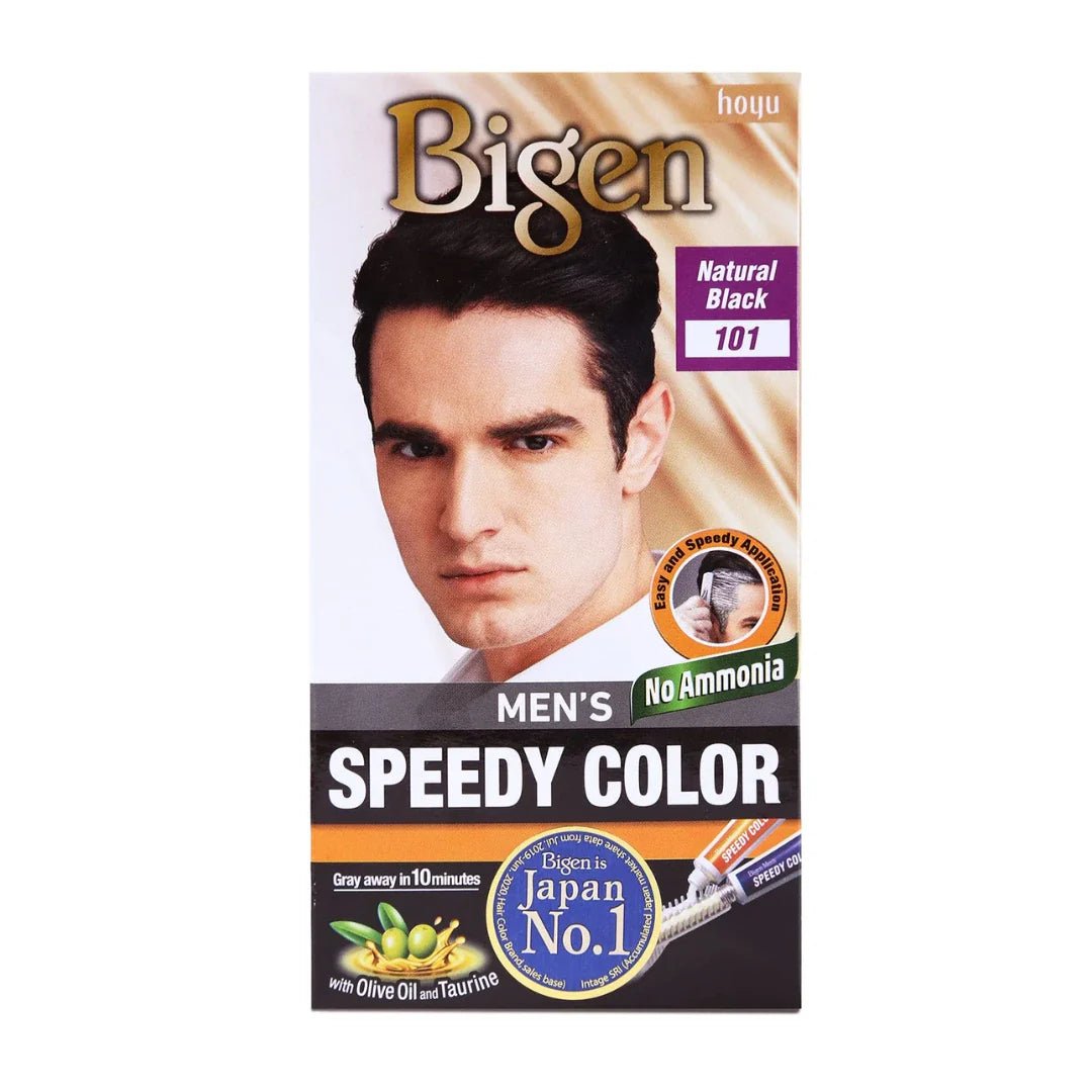 bgn101 - Bigen Men's Speedy Color, Hair Color, 80g - Natural Black 101 (Pack of 1) - Looknstyle