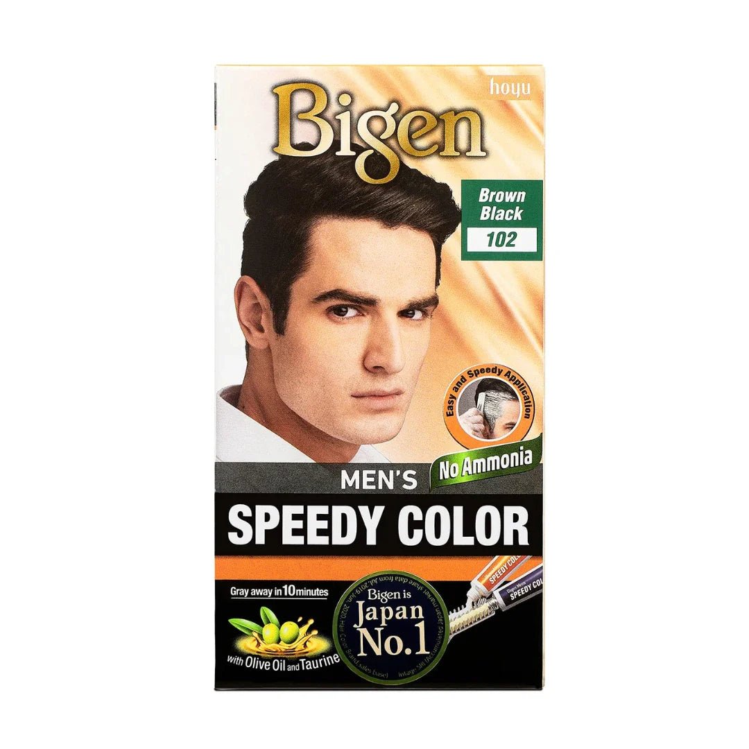 bgn102 - Bigen Men's Speedy Color, Hair Color, 80g - Brown Black 102 (Pack of 1) - Looknstyle