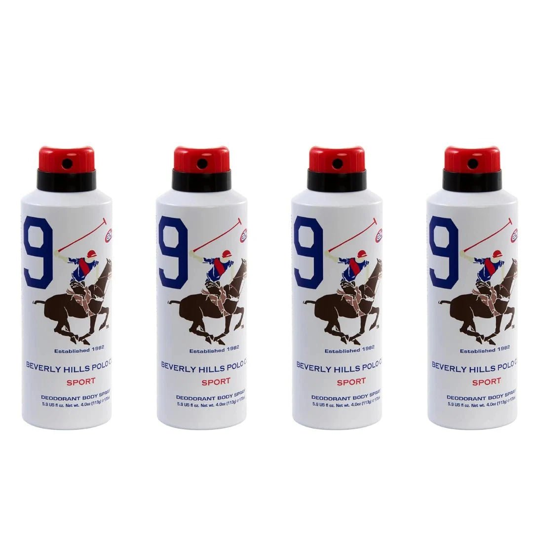 plono9pk4 - Beverly Hills Polo Club No.9 deodorant for men 175ml pack of 4 - Looknstyle