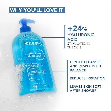 biode9 - Bioderma Atoderm gel douche Gentle Shower Gel for Normal To Dry Skin, 100 ml - Looknstyle
