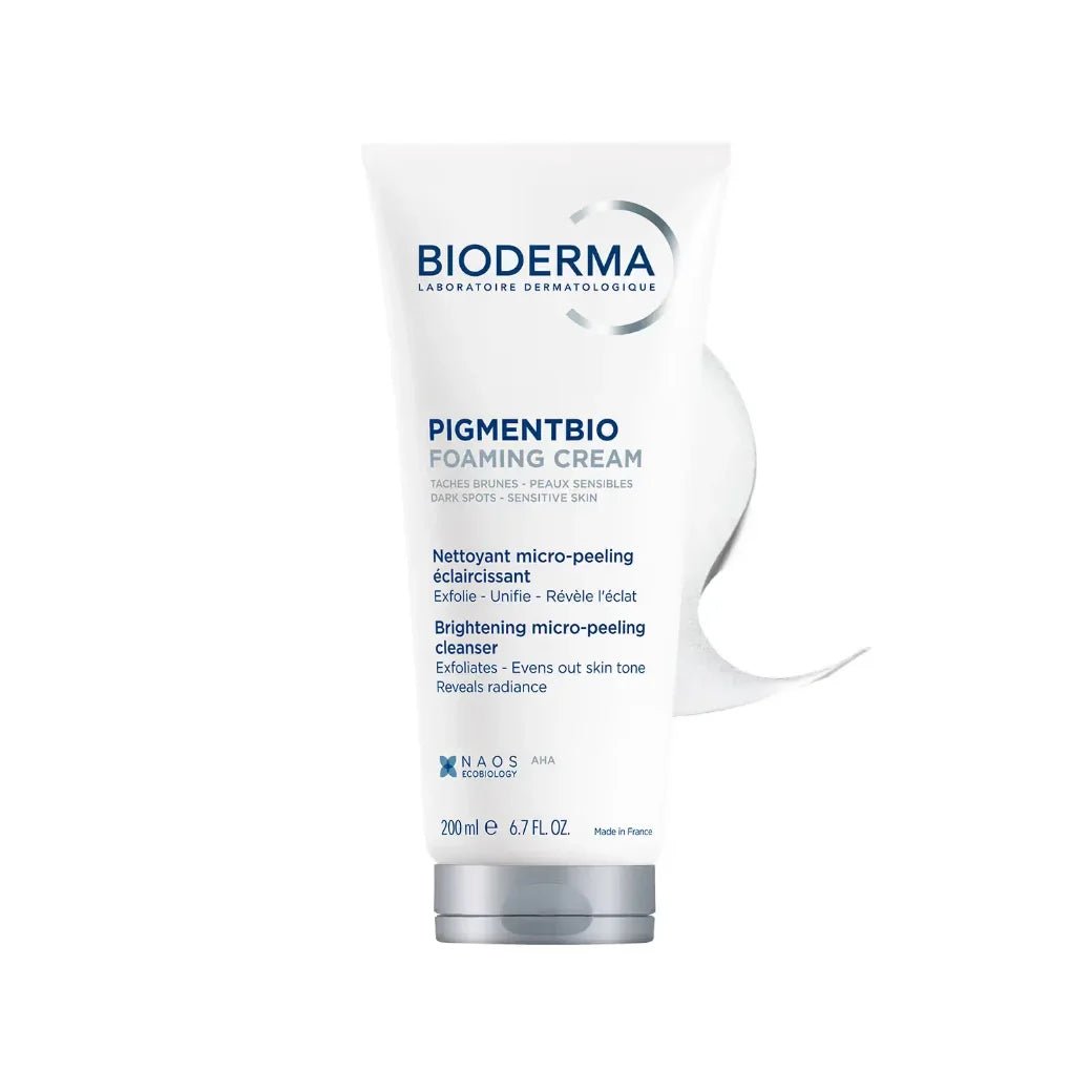 biode1-Bioderma Pigmentbio Foaming Cream Brightening Exfoliating Cleanser (Face & Body Wash) For Brightened Skin, 200 ml-Looknstyle