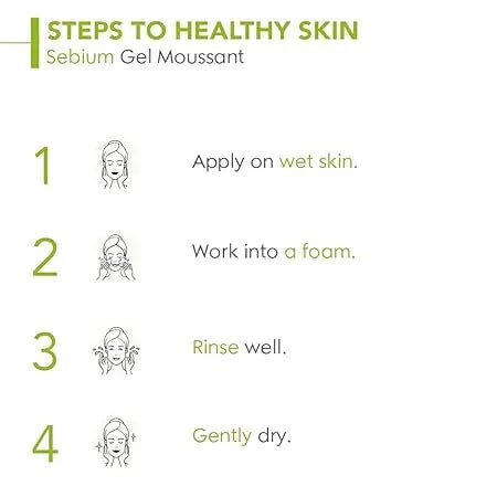 biode4 - Bioderma Sebium Gel Moussant Purifying Cleansing Foaming Gel Combination To Oily Skin, 200ml - Looknstyle