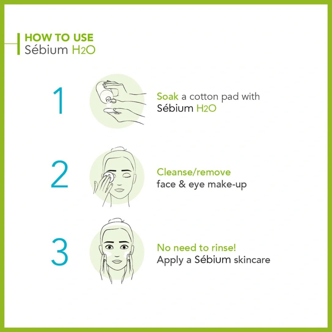 biod2 - Bioderma Sébium H2O Purifying Micellar Cleansing Water and Makeup Removing Solution for Combination to Oily Skin 100 ml - Looknstyle