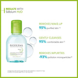 biod2 - Bioderma Sébium H2O Purifying Micellar Cleansing Water and Makeup Removing Solution for Combination to Oily Skin 100 ml - Looknstyle
