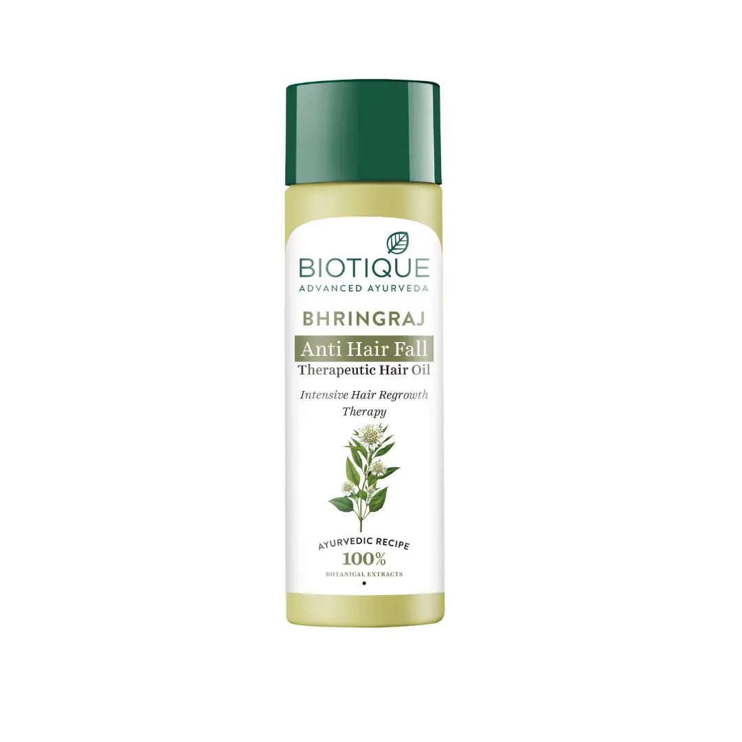 bio14 - Biotique Bhringraj Anti Hair Fall Therapeutic Oil, 120ml - Looknstyle