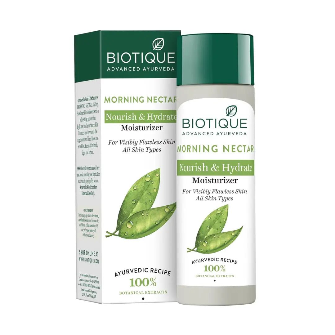 btqmrnctr - Biotique Bio Morning Nectar Visibly Flawless Skin Moisturizer, 120ml - Looknstyle