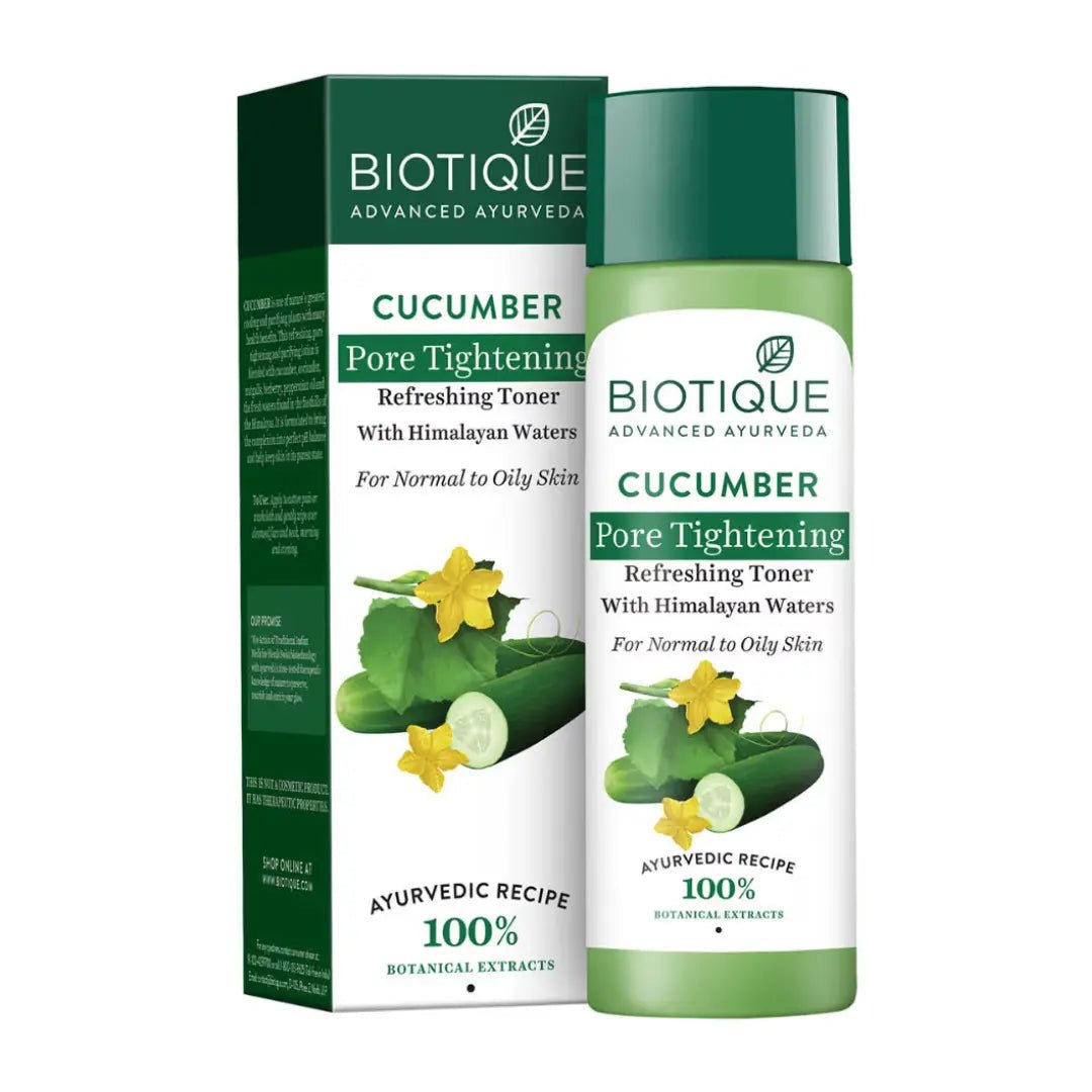 btqtnr - Biotique Cucumber Pore Tightening Toner With Himalayan Waters (120ml) - Looknstyle