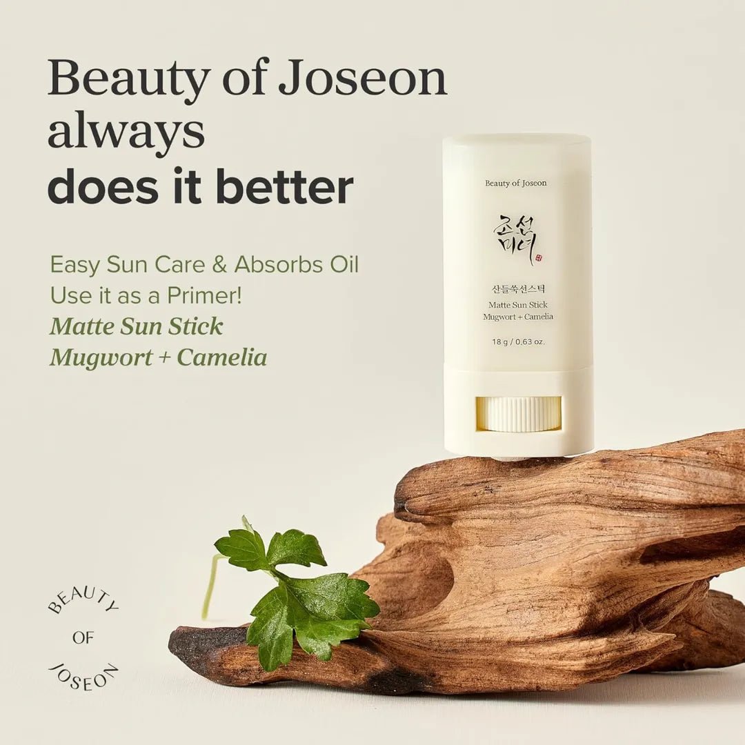 bjmasunst - Beauty of Joseon] Matte Sun Stick: Mugwort + Camellia – SPF 50 PA++++, Korean Sunscreen Stick (18g) - Looknstyle