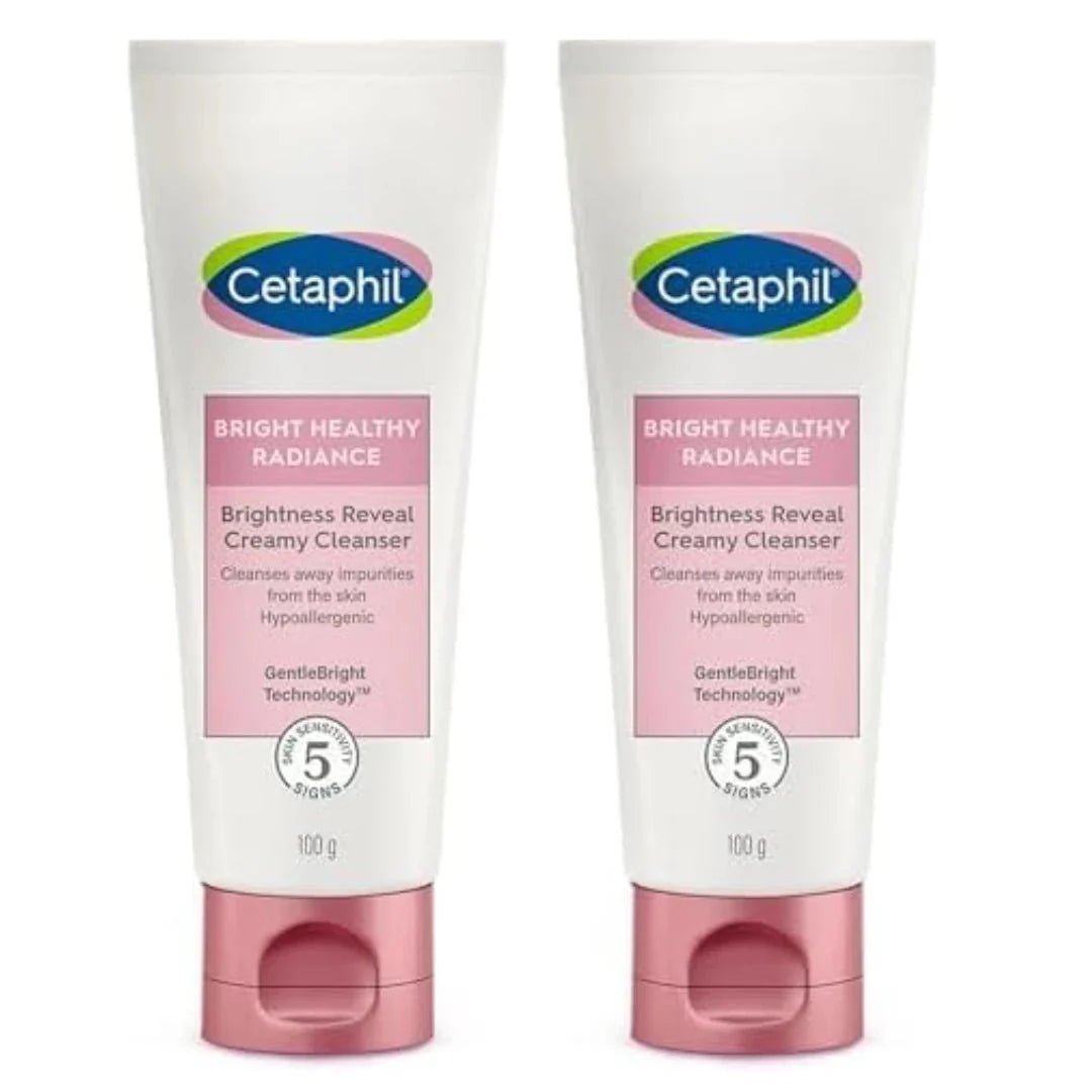 cecrmclr - Cetaphil Brightness Reveal Creamy Cleanser | Brightening Face Wash for Uneven Skin Tone - 100g (Pack of 2) - Looknstyle