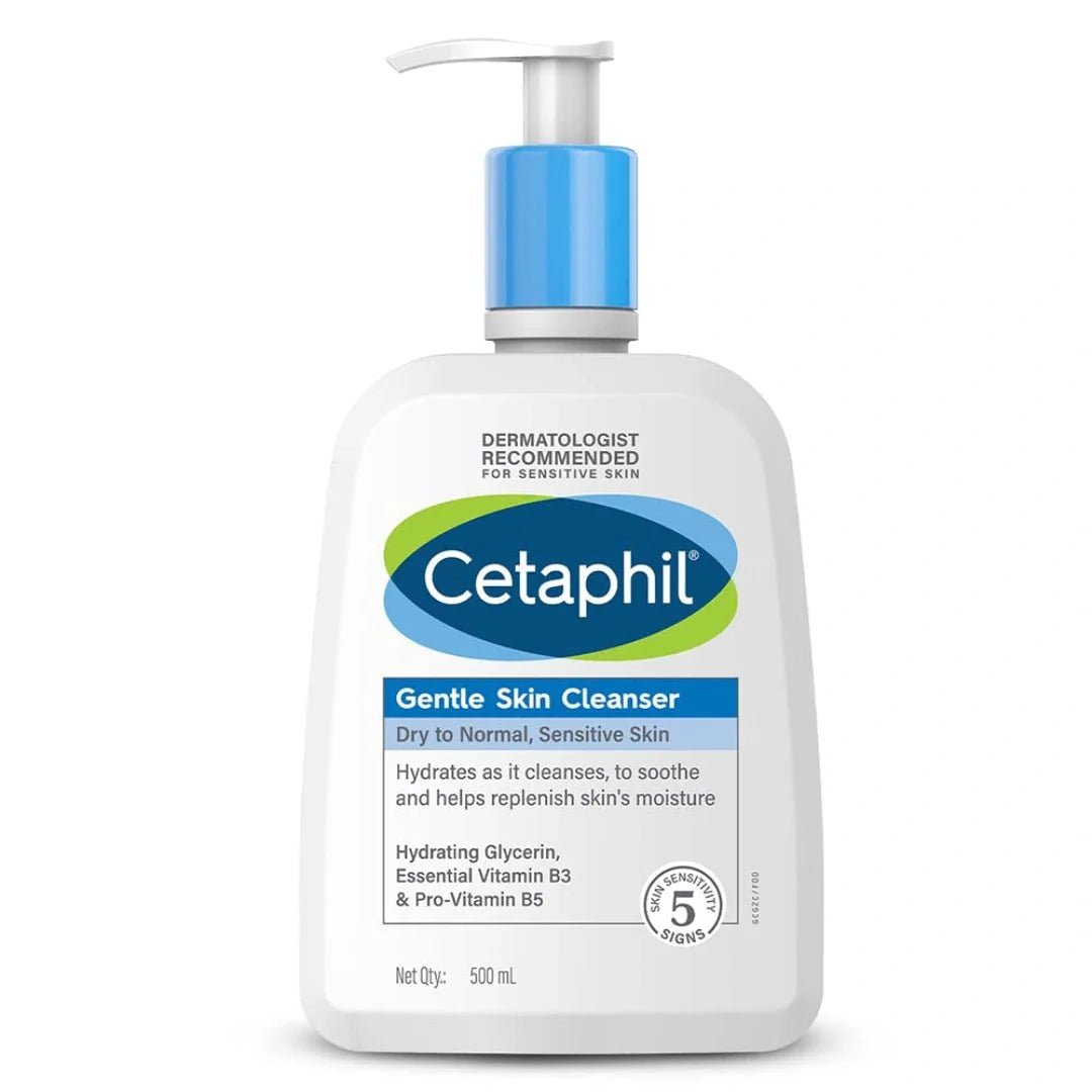 cegskc500 - Cetaphil Gentle Skin Cleanser with Niacinamide, Vitamin B5 for Dry, Normal Sensitive Skin - 500ml - Looknstyle