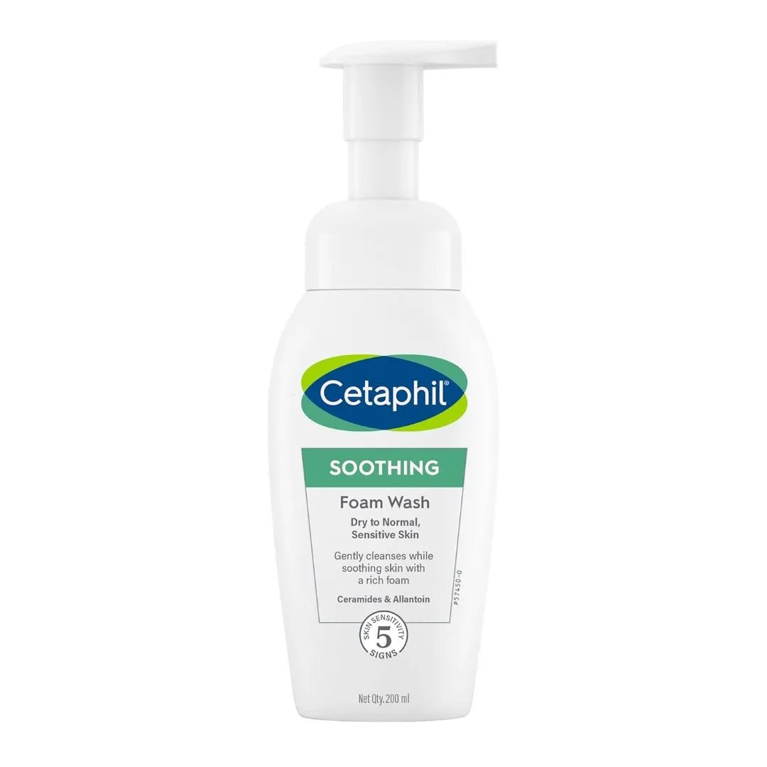 cetsootfom - Cetaphil Soothing Foam Face Wash 200ml | Foaming Cleanser With Triple Ceramides for Sensitive Skin| Paraben, Sulphate & Allergen Free - Looknstyle