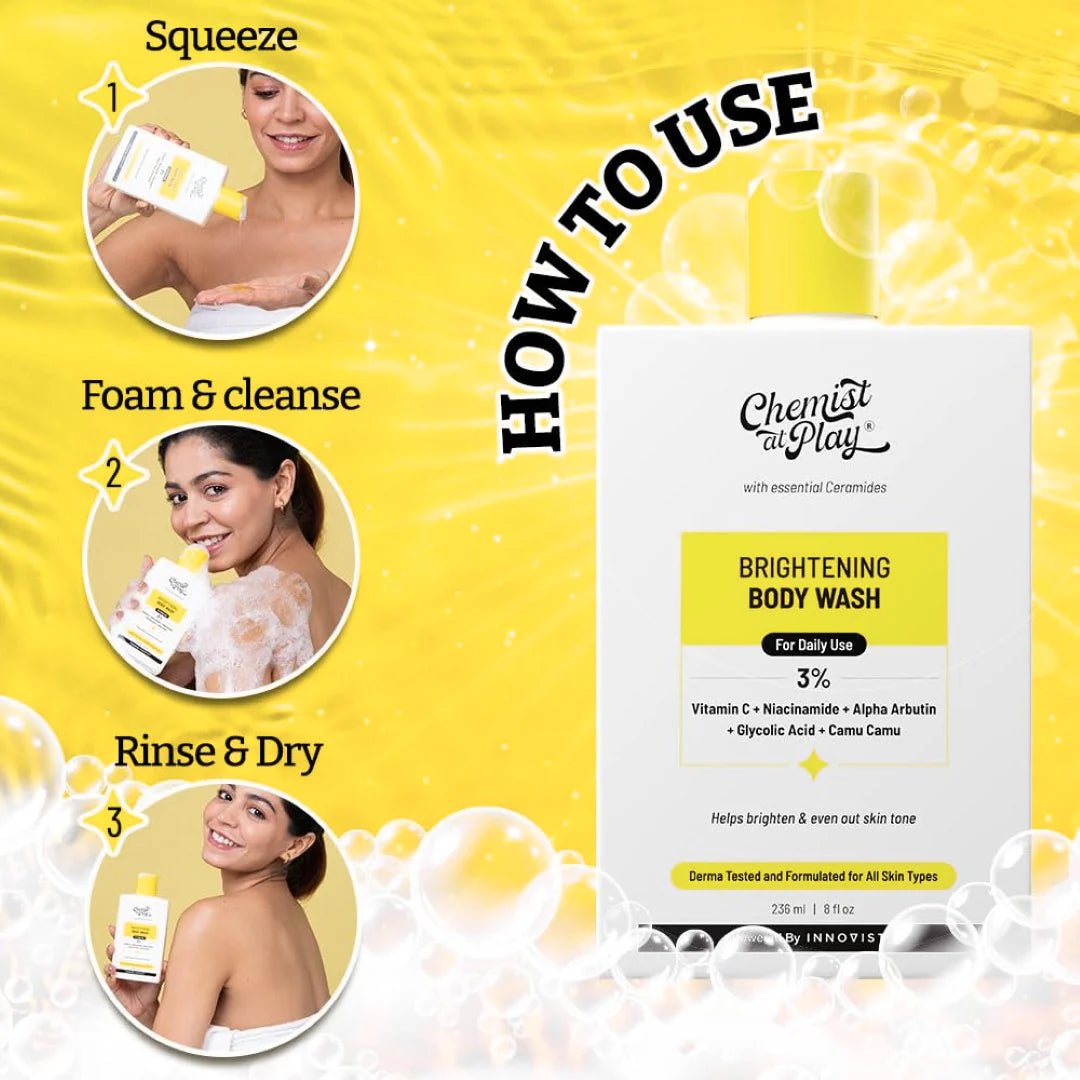 cap2 - Chemist At Play AHA Body Lotion with 5% Natural AHA, Niacinamide, Shea Butter | For Exfoliating Dry & Dead Skin Cells, Deep Nourishment & Radiant Skin | Skin Brightening Lotion | 236ml - Looknstyle