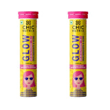 Chicnutrix Glow- 20 Effervescent Tablets| Japanese Glutathione & Vit. C (pack of 2)