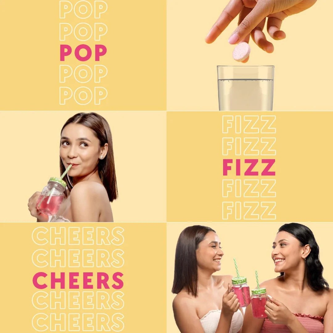 Chicnutrix Glow- 20 Effervescent Tablets| Japanese Glutathione & Vit. C (pack of 3)