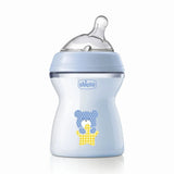 vhvbtleblu250 - Chicco Natural Feeling 250ml Baby Milk Feeding Bottle with Wide Neck, Anti - Colic for Easy Milk Flow, for Babies & Toddlers 2m+ (Blue) - Looknstyle