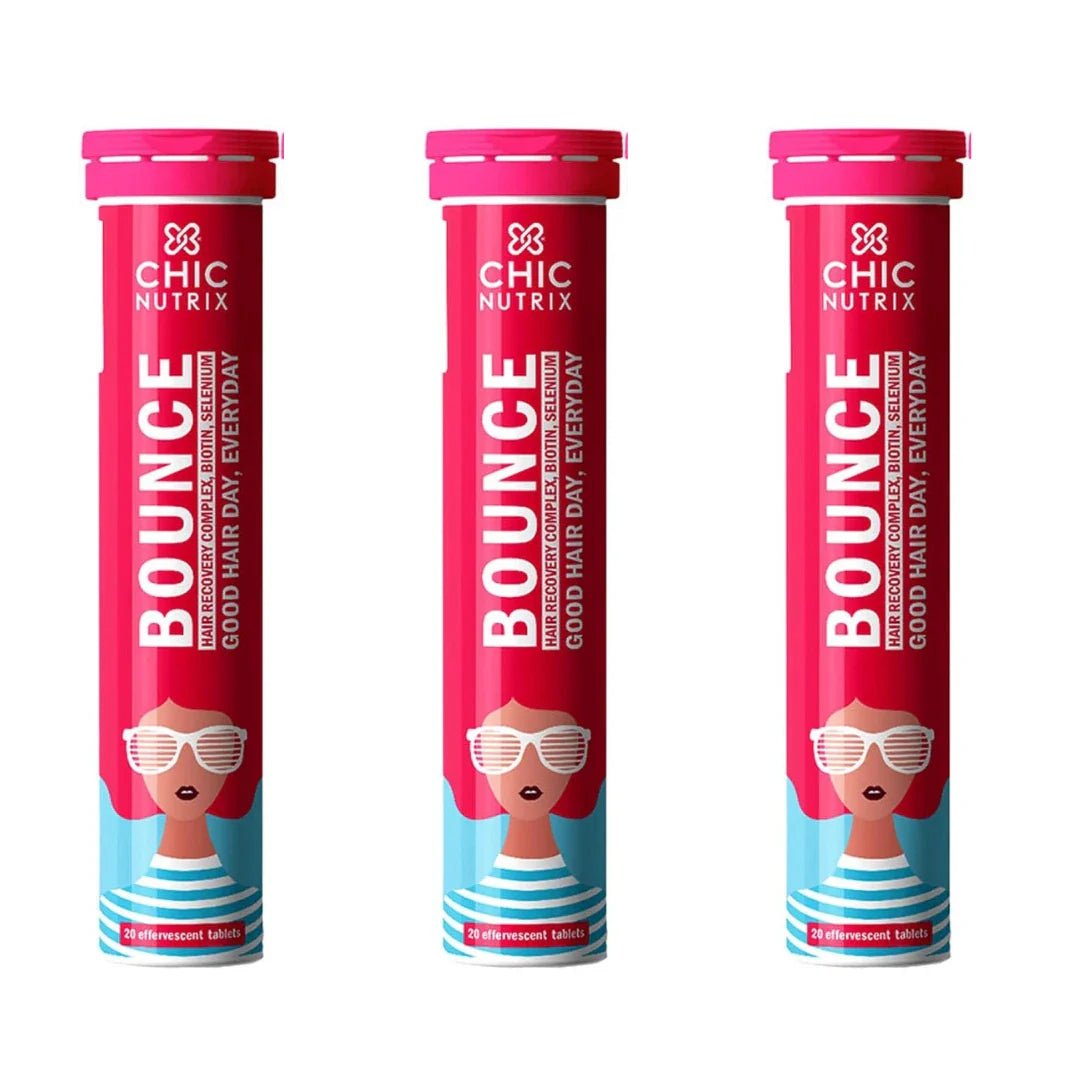 chcbnc3 - CHICNUTRIX Bounce|20 Raspberry Flavoured Effervescent Tablet 100 grams (pack of 3) - Looknstyle