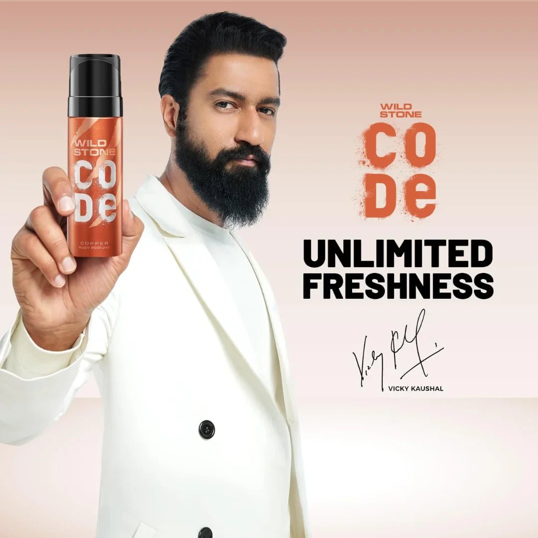 wdcdcpr - WILD STONE CODE Copper Long Lasting No Gas Body Perfume Spray for Men, 120Ml - Looknstyle