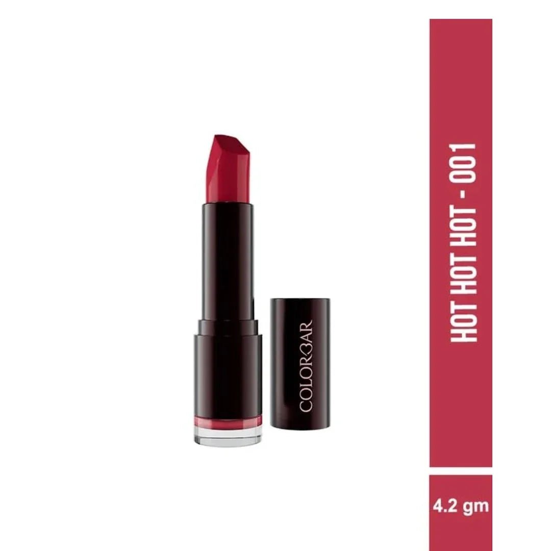 cblipstck - COLORBAR DAY TO DAY DAZZLE KIT, COMBO OF VELVET MATTE LIPSTICK - HOT HOT HOT AND SINDOOR - MY RED - Looknstyle