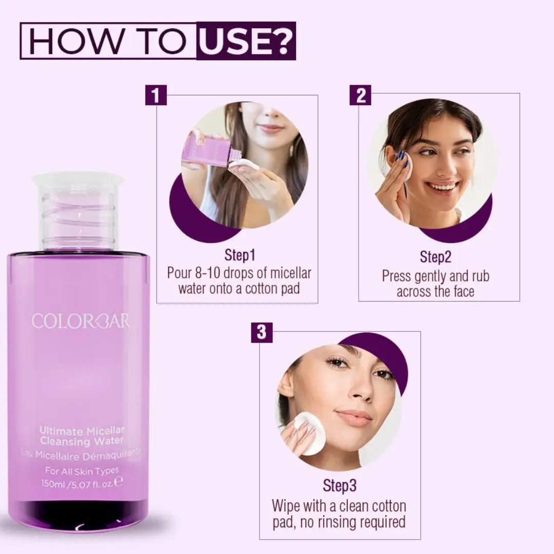 cb micellar cleanser water - Colorbar Ultimate Micellar Water - 001 - Looknstyle