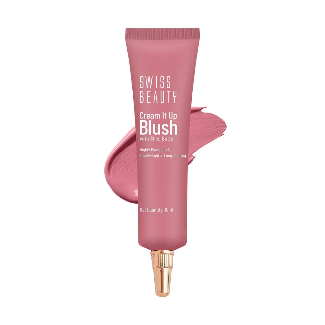 Swiss Beauty Cream It Up Blush | Highly pigmented | Super-blendable | Long-lasting | Enriched with Shea Butter | Multipurpose |