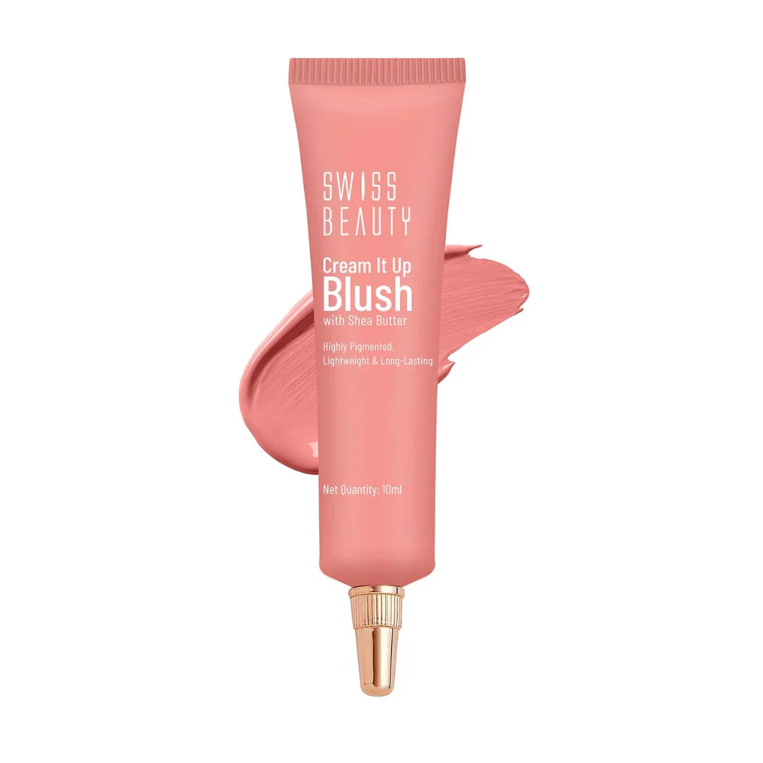 Swiss Beauty Cream It Up Blush | Highly pigmented | Super-blendable | Long-lasting | Enriched with Shea Butter | Multipurpose |