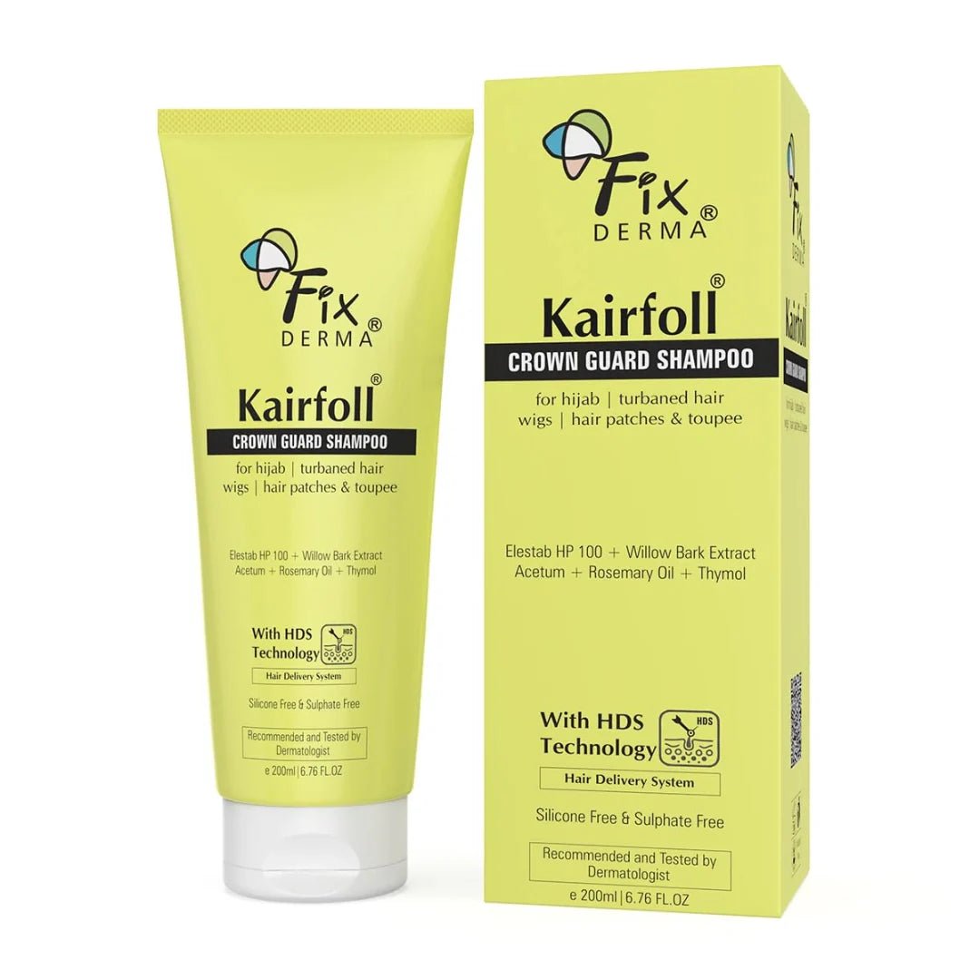  - Fixderma Kairfoll Rosemary Oil Crown Guard Shampoo For Hair Growth & Hijab,Turbaned Hair & Wigs | Hair Patches & Toupee | Shampoo For Women & Men | Sulphate And Paraben Free - 200 Ml - Looknstyle