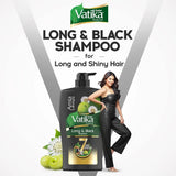 DABYRV - Dabur Vatika Long & Black Shampoo With The Goodness Of Amla & Bhringraj For Shiny, Black Hair, 640ml - Looknstyle