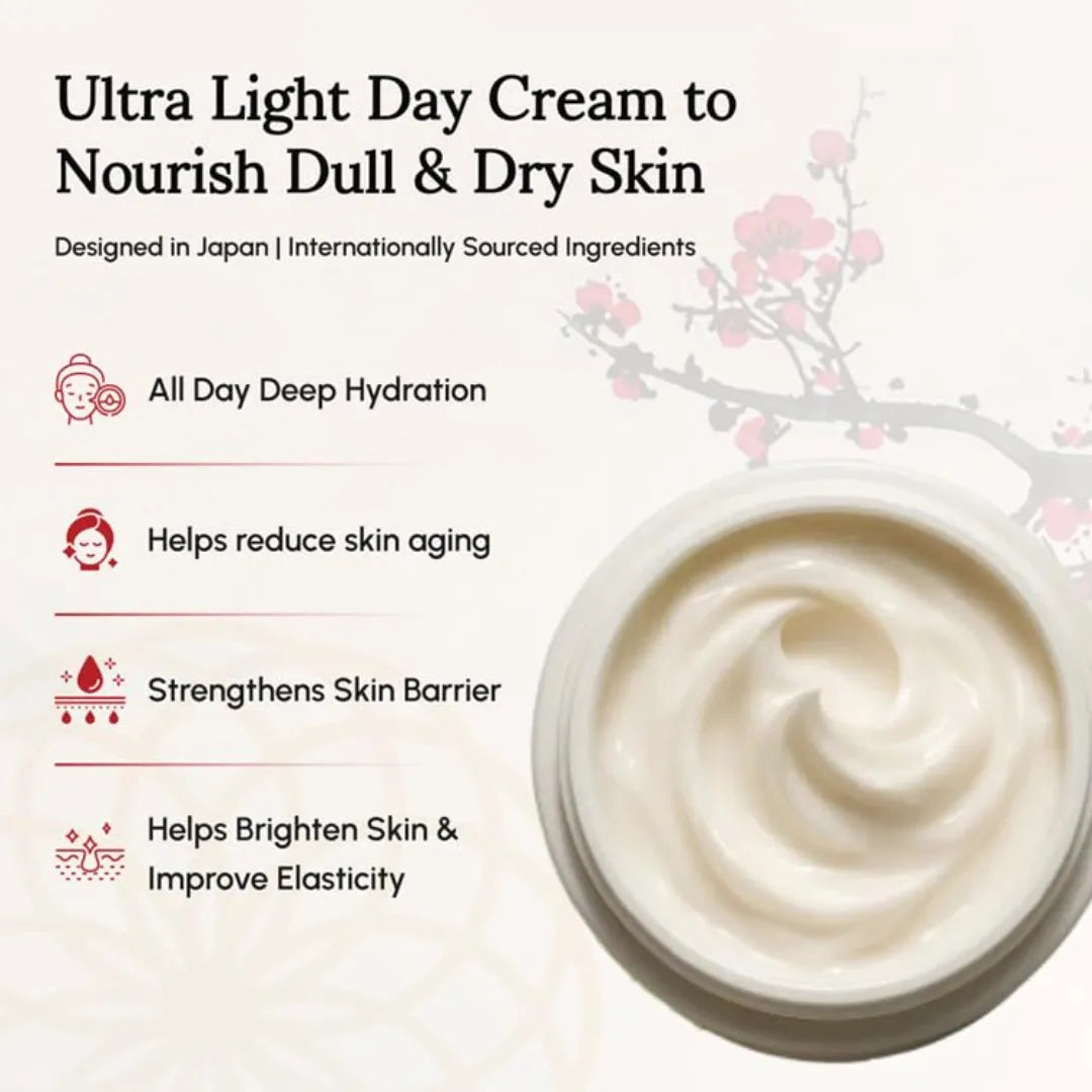 MYSTIQARE Revitalizing Day Cream | Japanese Beauty Formula | Niacinamide, Hyaluronic Acid & Anti-aging Peptides | Brightening & Firming Skincare | 15ml
