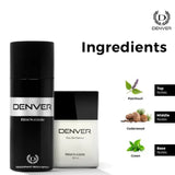 denverblachcod 150 ml - Denver Black Code Gift Pack Perfume 60ml & Deodorant 150ml For Men - Looknstyle