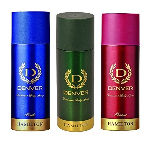 dnvr123 - Denver Pride Deodorant, 105g, Denver Hamilton pride Deodorant Body Spray,165ml, Denver Honour Deodorant, 105g (Combo Pack) - Looknstyle