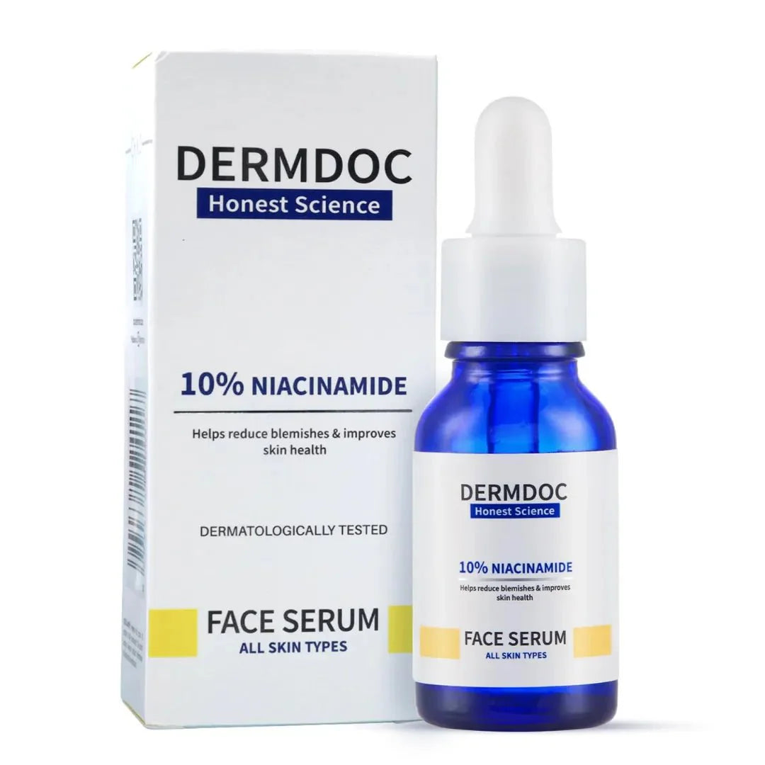 DermDoc 10% Niacinamide Face Serum, 30ml | All Skin Types | Improves Skin Texture | Hydrates and Moisturizes - Deals999