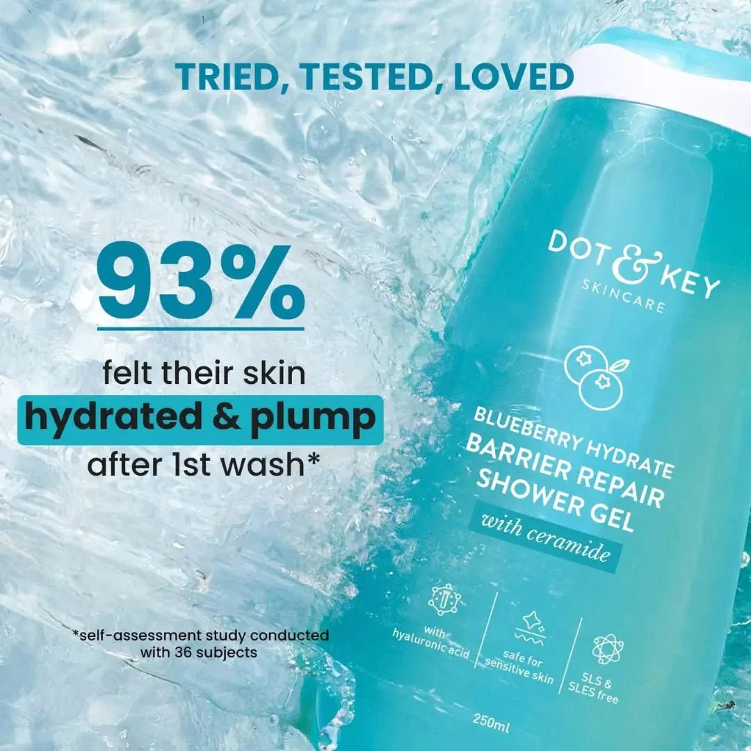 dkbshgl - Dot & Key Blueberry Hydrate Barrier Repair Shower Gel (250ml) - Looknstyle