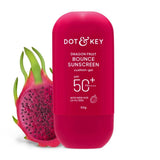 dotsun-Dot & Key Dragon Fruit Bounce Sunscreen In-Vivo Tested SPF 50+ PA++++, With New-Age UV Filters, Lightweight, Cushion-Gel Texture, Fast-Absorbing, Niacinamide Infused, Broad Spectrum Protection || 50g-Looknstyle