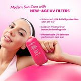 dotsun-Dot & Key Dragon Fruit Bounce Sunscreen In-Vivo Tested SPF 50+ PA++++, With New-Age UV Filters, Lightweight, Cushion-Gel Texture, Fast-Absorbing, Niacinamide Infused, Broad Spectrum Protection || 50g-Looknstyle