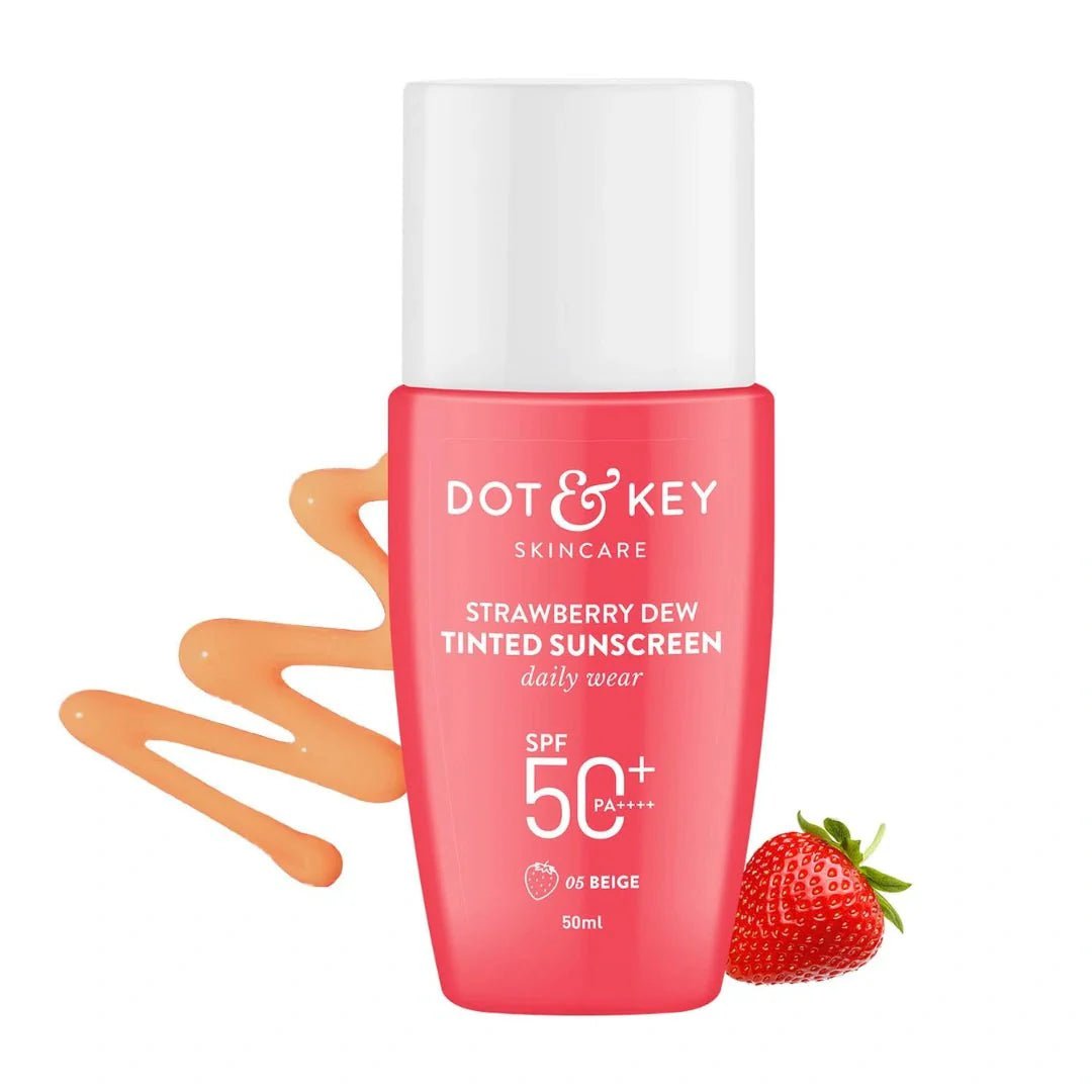 dksttsucrn - Dot & Key Strawberry Dew Tinted Sunscreen SPF 50+ Pa++++ - 05 Beige (50ml) - Looknstyle
