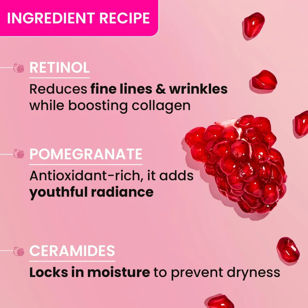 Dot & Key Night Reset Retinol + Ceramide Night Cream | Anti Aging Cream For Women & Men | Reduces Fine Lines & Wrinkles | Oil Free & Non Sticky Moisturizer | For Glowing Youthful Skin | For All Skin Types | 60ml