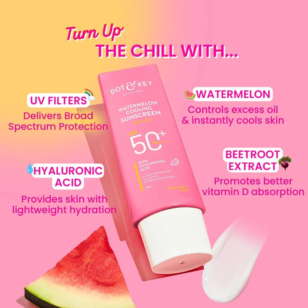 d&kwcss50 - Dot & Key Watermelon Cooling Sunscreen SPF 50+ PA++++ | With Hyaluronic Acid 50g - Looknstyle