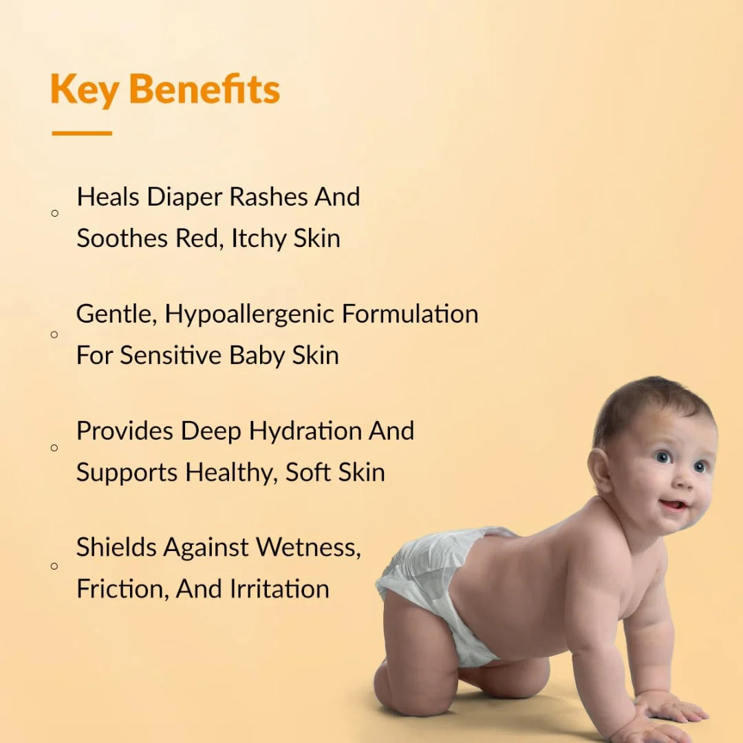 Fixderma Hoopoe Diaper Rash Cream for baby with Zinc Oxide & Panthenol | Prevent Rashes, Redness & Irritation | Baby Rash Cream | Dermatologist Tested (50G)
