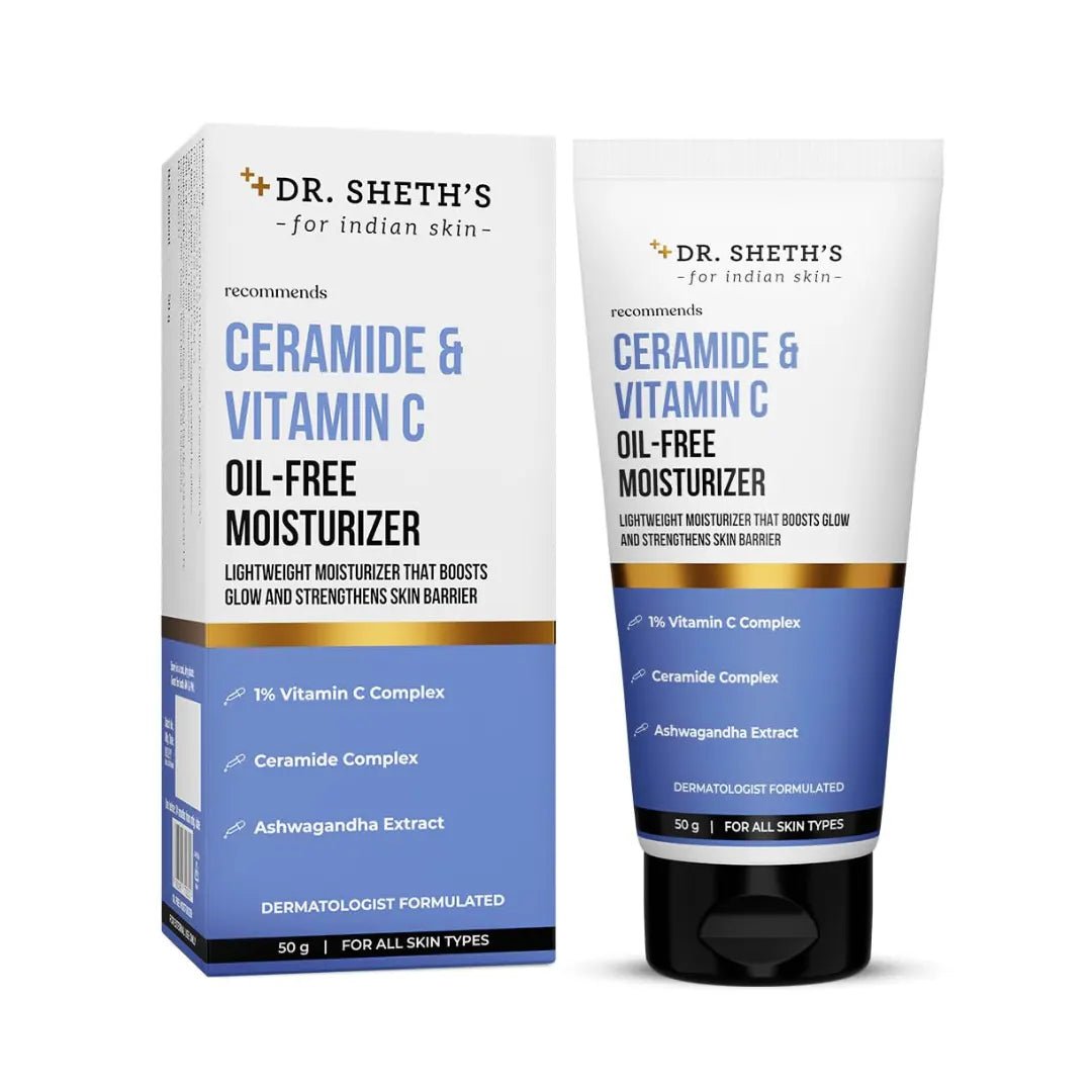 DRSHETHSOILFREEMOISTURIZER - Dr. Sheth's Ceramide & Vitamin C Oil - Free Moisturizer| Lightweight Moisturizer to Hydrate & Brighten Skin | With Vitamin C, Ceramide &... - Looknstyle