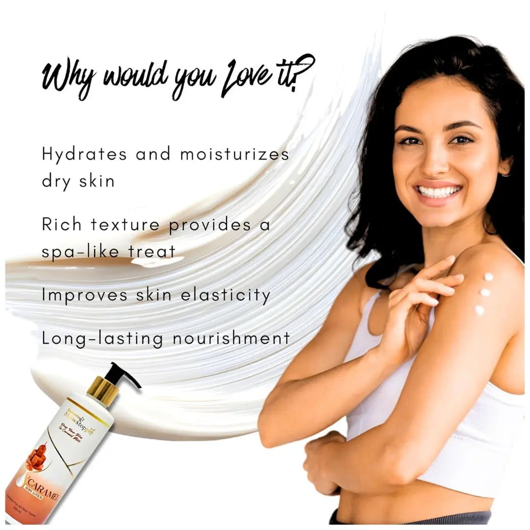 SHOWSTOPPERCARAMELBODYLOTION - Enchanting Showstopper Caramel Body Lotion for Deep Moisturization, Radiant Glow & Soft Skin | Hydrating Daily Body Moisturizer for Men & Women |. - Looknstyle