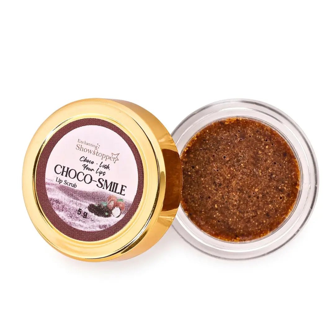 SHOWSTOPPERCHOCOSMILELIPSCRUB - Enchanting Showstopper Choco - Smile Lip Scrub with Real Cocoa for Dry & Chapped Lips | Natural Exfoliating & Nourishing Lip Scrub for Soft, Smooth... - Looknstyle
