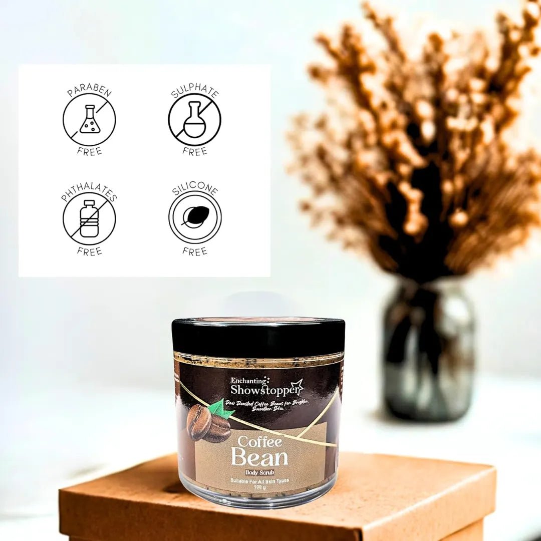 SHOWSTOPPERCOFFEEBEANBODYSCRUB - Enchanting Showstopper Coffee Bean Body Scrub for Tan Removal, Skin Brightening & Deep Exfoliation | Dead Skin Removal Scrub for Smooth, Radiant Skin |... - Looknstyle