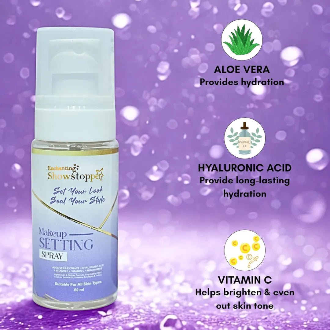 SHOWSTOPPERSETTINGSPRAY - Enchanting Showstopper Makeup Setting Spray, Long - Lasting Makeup Fixer | Lightweight Oil - Free Mist for All - Day Hold, Hydrating, Smudge - Proof & Shine.. - Looknstyle
