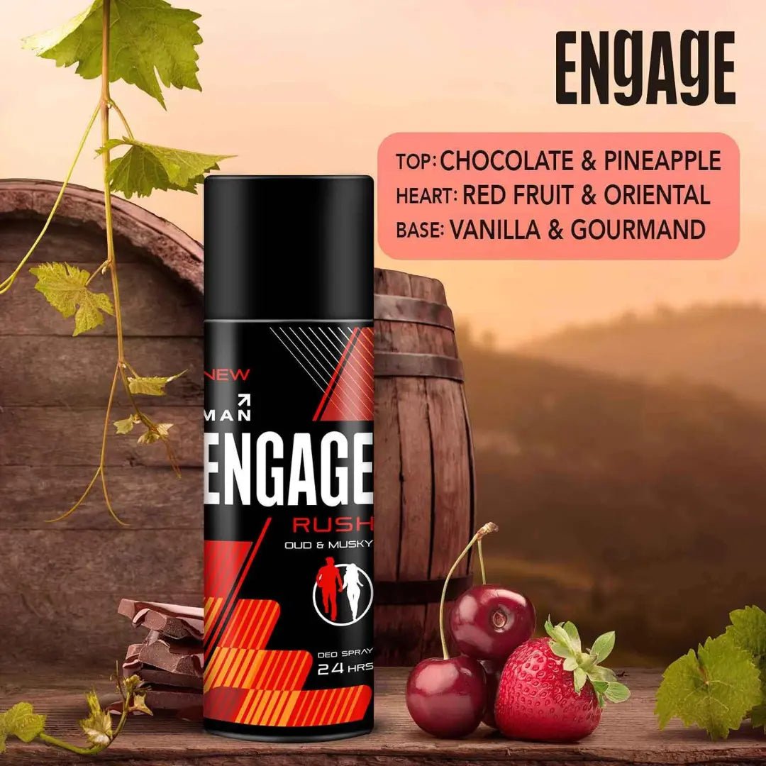 eng34 - Engage Man Bodylicious Deodorant Spray - Rush (150ml) (pack of 2) - Looknstyle